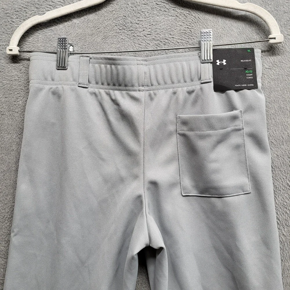 Under Armor‎ Boys Softball Pants Large Gray Logo HeatGear NWT
